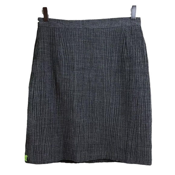 Tamotsu New York Textured Argyle Stretch Lined Pencil Skirt Career Gray Size 14 - Picture 1 of 8